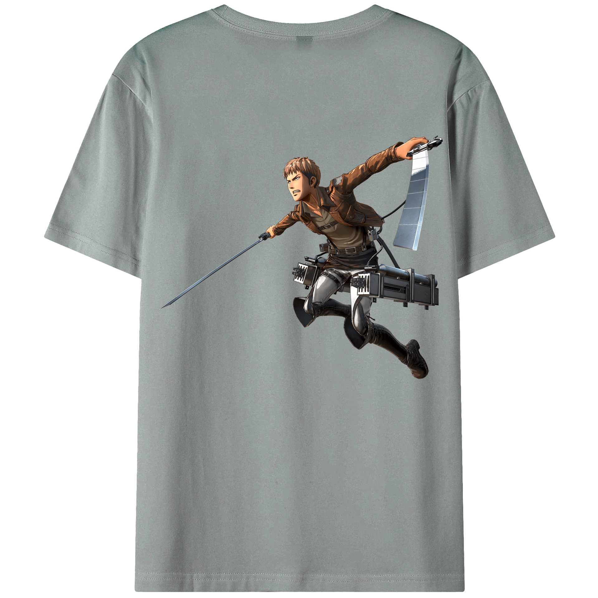 （画像用） 進撃の巨人 ジャン・キルシュタイン Attack on Titan Jean Kirstein 綿100％ メンズ半袖Tシャツ（バックプリント） 通気性